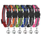 Upgraded Version - Reflective Cat Collar with Bell, Set of 6, Solid & Safe Collars for Cats, Nylon, Mixed Colors, Pet Collar, Breakaway Cat Collar Charms