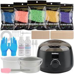 Kalolary Waxing Kit, Wax Kit for Hair Removal, Wax Pot for Waxing Professional with Silicone Bowl, Temperature Control Wax Machine at Home Wax Machine for Full Body Waxing