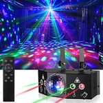 Dj Party Disco Ball Light Support DMX512 and Sound Activated, BUCLHOZ LED Stage Strobe Lighting for Parties Indoor Dance Floor Birthday Rave Bar Karaoke KTV Xmas Christmas Wedding Show Club