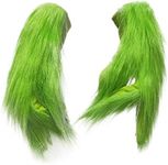 Grinch Mask Grinch Costume Accessories Christmas Cosplay,Green Latex Full Head Mask,Universal Size Fits Adults and Kids (Gloves)