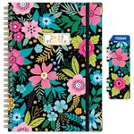 2025 Planner Agenda 2025, 2025 Weekly Monthly Planner, Day Planner 2025 Jan.2025-Dec.2025, 2025 Daily Planner with Hardcover Tabs Thick Paper,Twin-Wire Binding Back Pocket 6.2" x 8.5"(Multi-Flowers)