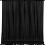 10ft x 8ft Black Backdrop Curtains for Parties Wedding Photo Backdrop Birthday Photography Background Decorations