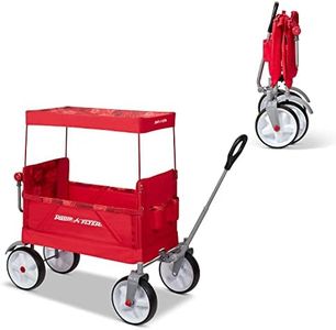 Radio Flyer Beach Wagon, Folding Cart, Ages 1.5+, Red