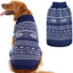 HOMIMP Dog Sweater Argyle - Warm Sweater Winter Clothes Puppy Soft Coat, Ugly Dog Sweater for Small Medium and Large Dogs, Pet Clothing Boy Girl