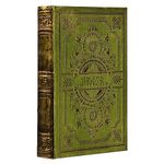 DROFELY Decorative Book Box Vintage Style Fake Book Olive Green Faux Leather Embossed Book Box Vintage Book Storage Box 3-03