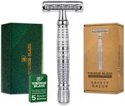 VIKINGS BLADE The Vulcan Safety Razor + Swedish Platinum Super Blades + Carry Case