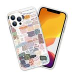 Design for iPhone 14 Pro Max, Bible Verses Aesthetic Cute Indie Christian Postive Quotes iPhone Case Protection Shockproof TPU Clear Case Cover for Men & Women Cases