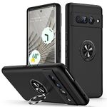 KOVASIA for Google Pixel 7 Pro Case with Kickstand, Military Grade Shockproof Case for Pixel 7 Pro, Support Magnetic Car Mount, Anti-Scratch Protective Phone Case for Google 7 Pro, Black