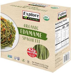 Explore Cuisine Organic Edamame Spaghetti - 2.2 lbs - Low-Carb, Keto-Friendly Pasta - High in Plant-Based Protein - Non-GMO, Gluten Free, Vegan, Kosher