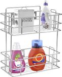 Plantex Stainless Steel Multipurpose Shoes Detergent Holder/Bathroom Rack/Shelf/Bathroom Accessories (Chrome), Silver