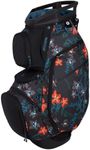 Sun Mountain Women's Diva Lightweight Cart Golf Bag 14-Way Top - 8 Pockets, Smart Dual Strap System, Push-Electric-Riding Cart Compatible Compression Base, 2025 Model - Black-Tropic Flower