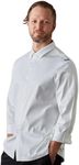 CreamCollection Organic Cotton Men's French Cuff Chef Shirt - White, X-Large