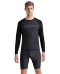 Speedo Men's Endurance10 Long Sleeve Suntop - Oxid Grey & Black