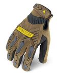 IRONCLAD Command Impact Work Gloves; Touch Screen Gloves Conductive Palm and Fingers, Impact Protection, Machine Washable, Sized S, M, L, XL, XXL (1 Pair) (Large, Brown)