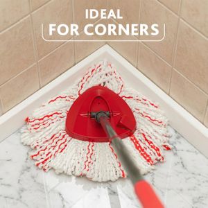 Vileda Turbo 3-in-1 Spin Mop and Bucket Set – Microfibre Head, Foot Pedal