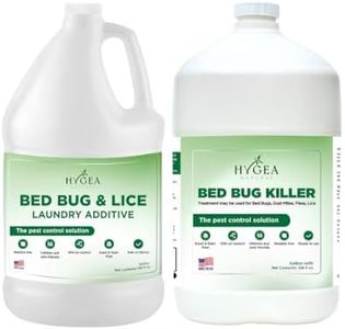 Hygea Natural Bed Bug & Lice Elimination Duo Kit- Includes Lice & Bed Bug Spray & Lice & Bed Bug Laundry Additive - Gentle Formula - Effective Pest Control for Home & Travel (2 Pack, 1 Gallon Each)