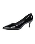 Womens Court Shoes Low Heel Sandals Slip On Pointed Toe Stilettos Wedding Party Bridal Kitten Heels Office Dress Pumps Black