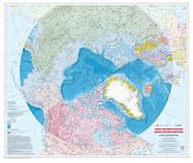 North Circumpolar Region Wall Map - Bilingual - Atlas of Canada - 43" x 36.5" Paper