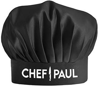 Custom Chef Hat - Personalized with Name- Adjustable Kitchen Cooking Hat for Men & Women Black