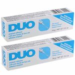 Ardell Duo® Clear Lash Adhesive, Versatile & Flawless Falsies All-Day Lash Fit Adhesive Simple & Convenient Eye Lash Adhesive with Gentle Formula (14 ML, Pack of 2)