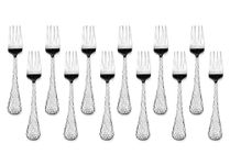 Steren Impex | Stainless Steel Hammered Dinner Fork - Nile, 12 Pieces
