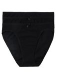 Marks & Spencer Women's Cotton Blend Modern Briefs (Pack of 3) (T612258KBLACK_Black