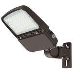 Xbuyee LED Parking Lot Light with Photocell 150W, Outdoor Street Lights Yard Light, Dimmable LED Shoebox Pole Light with Arm Mount, 19500 Lumens 5000K 100-277V IP65, Power Selectable (75W/100W/150W)