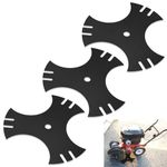 Universal 9" x 9" (1/2 inch Hole) Edger Blade, 3-Side Edger Star Blade for Craftsman Walk Behind Edger, Mclane 2059 (9" x 9" (1/2 inch Hole), 9" x 9" (1/2 inch Hole), 3, 9" x 9" (1/2 inch Hole))