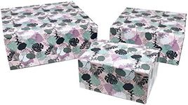 Snap-N-Store Storage Box, Pastel Florals, Collapsible for Storage with Magnetic Closure, 3-Pack, SNS02081