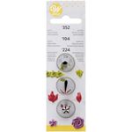 Petal, Flower and Leaf Piping Tip Set, Standard Size, 3 pieces