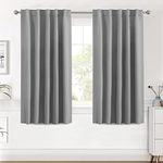 H.VERSAILTEX Blackout Curtains Thermal Insulated Window Treatment Panels Room Darkening Blackout Drapes for Living Room Back Tab/Rod Pocket Bedroom Draperies (2 Panels, Grey, 42 x 54 Inch)