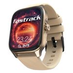 Fastrack Astor FS1 Pro Smart Watch, 1.97" AMOLED Display, Bluetooth Calling, 100+ Sports Modes, SpO2 & Heart Rate Monitoring, Women's Health, IP68, Up to 5 Days Battery, Functional Crown (Beige)
