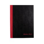 Black n' Red Casebound Hardcover Notebook, 8-1/4" x 5-5/8", Black/Red, 96 Ruled Sheets (E66857)