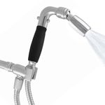 High Sierra's Solid Metal Handheld Shower Head Kit with Slip-Free Grip. Includes All Metal Handheld Shower Head, Trickle Valve, Hose with Silicone Inner Tube, and Holder. 2.0 GPM. Chrome