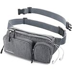 OlimpiaFit Fanny Pack (Sac Banane) - Waist Bag for Women & Men - Money Belt for Hiking, Travel, Workouts, and Running w/Strap Extension, Headphones Hole, and 6 Pockets - Water Resistant Pouch