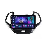 Modorwy Original QLED 9” Zlink Car Android Stereo | OS 13 | 4GB+32GB | Display Support Car Play & Android Auto | incl. AHD Rear Camera & Frame Compatible with Ford Figo Freestyle - 1 Year Warranty