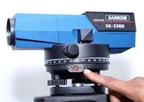 Sankon SK-338D Optical Level Kit with Aluminium Double Lock Tripod and 4M Aluminium Levelling Staff, having 38X Magnification, 1mm Accuracy, pioneer self-leveling technology with Range of ±7°.