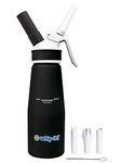 Whip-it! Pro Whipped Cream Dispenser 1/2L Rubber Coated, Black
