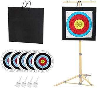 SOPOGER Archery Targets for Backyard High Density EVA Foam Block Shooting Target Youth Adult Bow Arrows Target for Shooting Practice with 2 Target Paper and 4 Pins (50*50*5 CM)