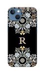 PRINTFIDAA Name II Initial II Letter Alphabet R Floral Pattern Printed Designer Hard Back Case Cover for Apple iPhone 13, A2633, A2482, A2631, A2634, A2635 -(VS) MVN1007