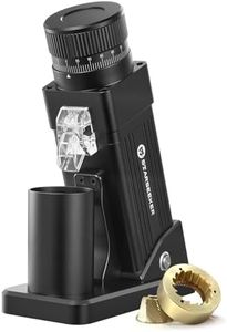 STARSEEKER E55Pro Coffee Grinder Electric, 55mm Titanium Burr - Professional Espresso Grinder with Stepless Adjustment, Anti-Static Tech, for Home, Office, Café Use (Black)