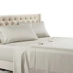 Royal Tradition Solid 600 Thread Count, 100-Percent Cotton Twin Extra Long (XL) Bed Sheets Set (Linen) Breathable, Deep Pocket, 3 Piece Sheet Set