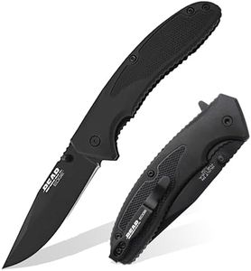 Bear Edge Zytel Sideliner, 3.5” 440 High Carbon Stainless Steel Blade, Black Zytel Handles, Assisted Opening with Reversible Pocket Clip (61106)