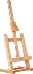 Renoir Miniature Studio Easel Wooden H-Frame Tabletop Easel Stand- Portable Adjustable Beechwood Painting Easel for Adults, Holds Canvas Art Up to 23",Natural