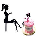 Honbay 6PCS High Heels Lady Girl Cake Toppers Personalised Cake Decorations for Wedding, Birthday, Party, etc