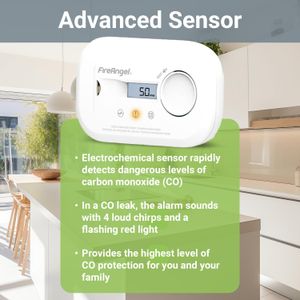 FireAngel Digital Carbon Monoxide Detector – Battery Operated Alarm