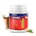 Gritzo SuperMilk Height+ (13+y Boys), 13g Protein (Double Chocolate, 1kg) | Zero Refined Sugar, 21 Vitamins & Minerals