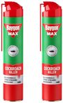 Baygon Max Cockroach Killer Spray, 625ml | Kills Diarrhea and Typhoid Spreading Cockroaches | 360 Degree Deep-Reach MaxiWand | Lasts Up To 4 Weeks (Pack of 2)