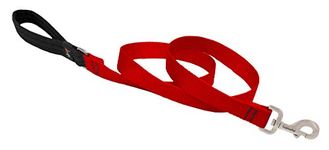 Lupine Padded Handle Dog Lead, 1-inch/ 4 ft, Red