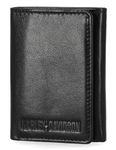 Harley-Davidson Men's Leather RFID Blocking Trifold Wallet, Black (Buff), Standard, Men's Genuine Leather RFID Blocking Trifold Wallet